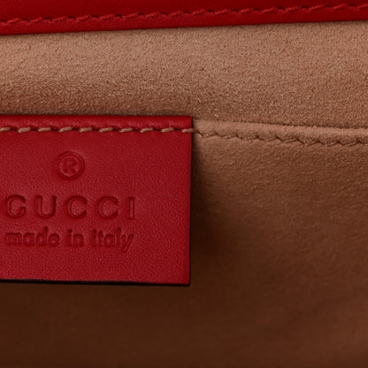 Gucci Guccissima Small Padlock Shoulder Bag Hibiscus Red 6 of 10