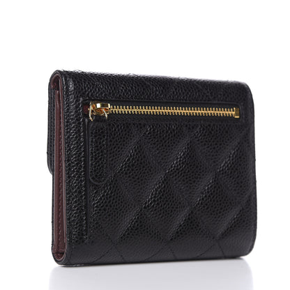 Chanel Caviar Quilted Compact Flap Wallet Black 3 of 9