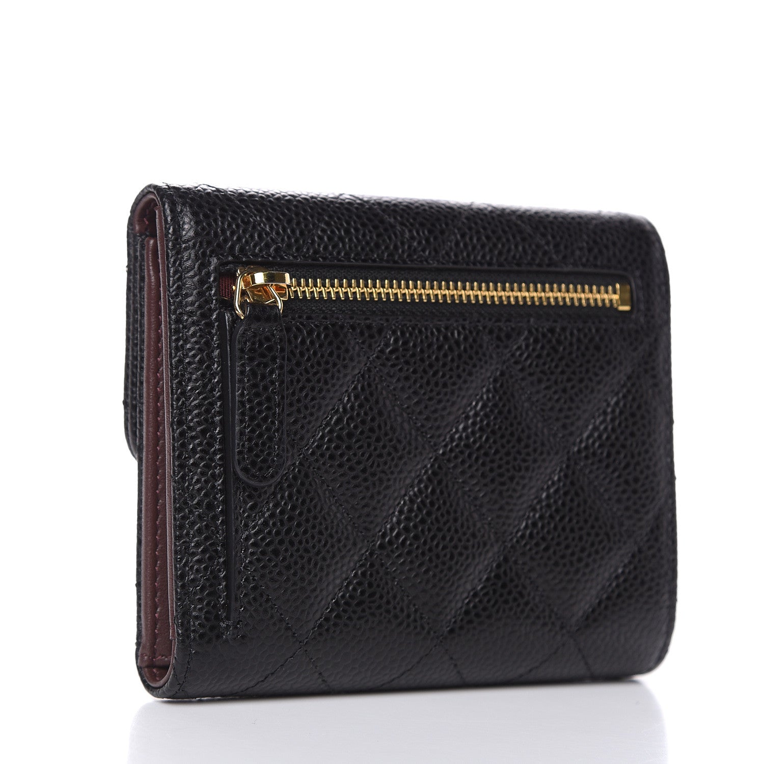Chanel Caviar Quilted Compact Flap Wallet Black 3 of 9
