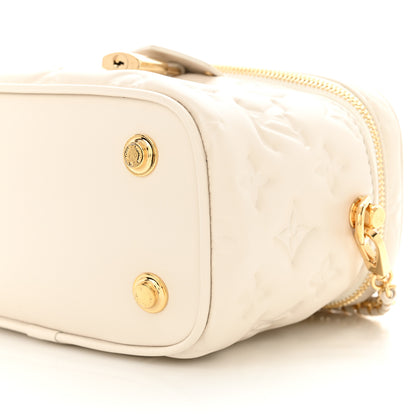 Louis Vuitton Lambskin Embossed Monogram Coussin Vanity PM  Cream 10 of 10