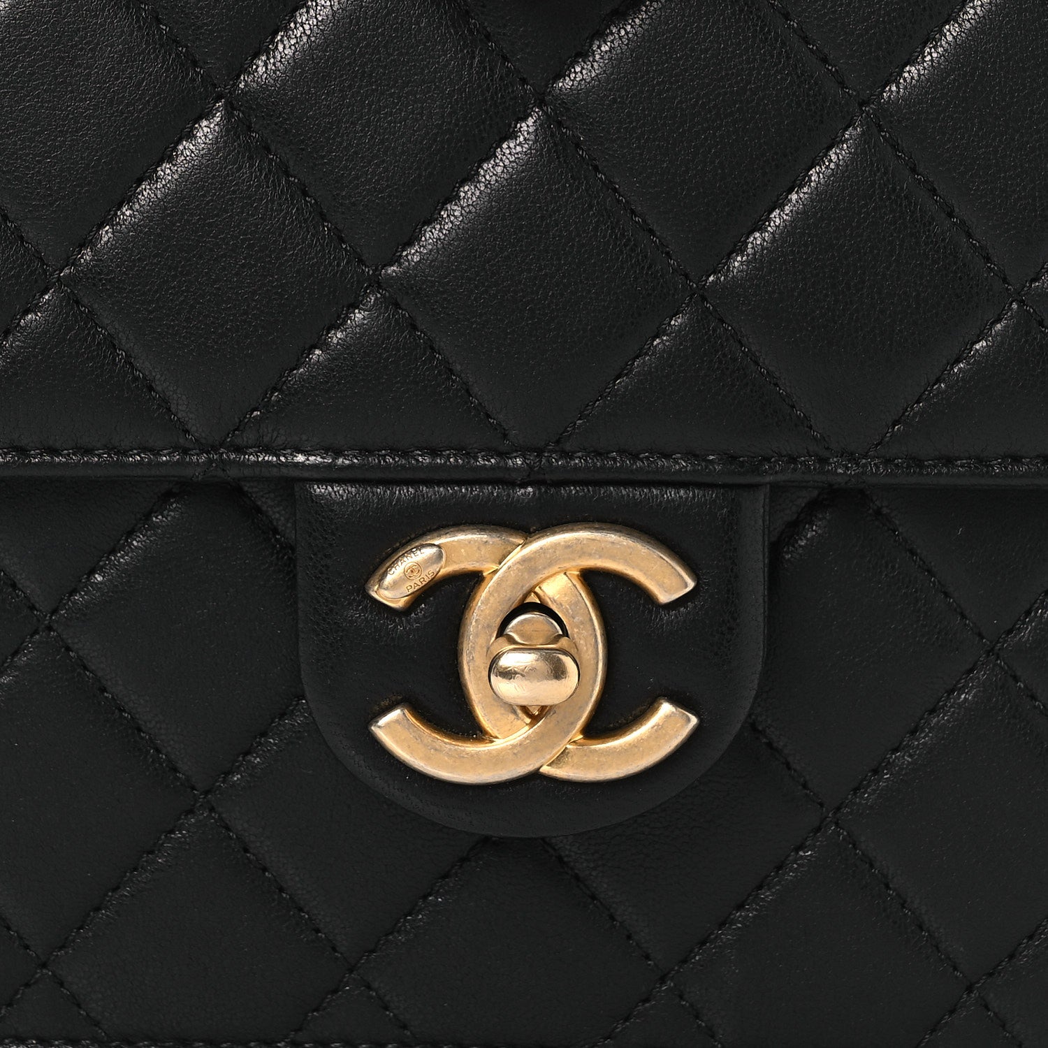Chanel Goatskin Quilted Chic Pearls Flap Black 8 of 10
