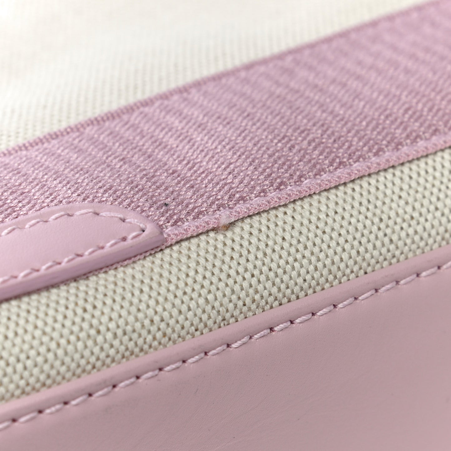 Cotton Canvas Satin Calfskin Navy Cabas XS Natural Pink