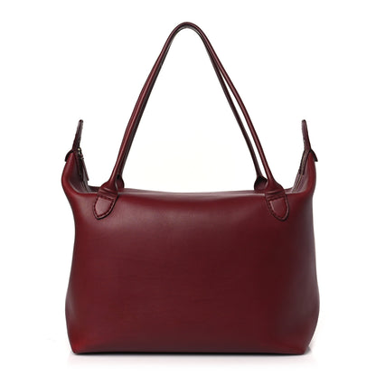 The Row Calfskin Lux Satchel Burgundy 1 of 9
