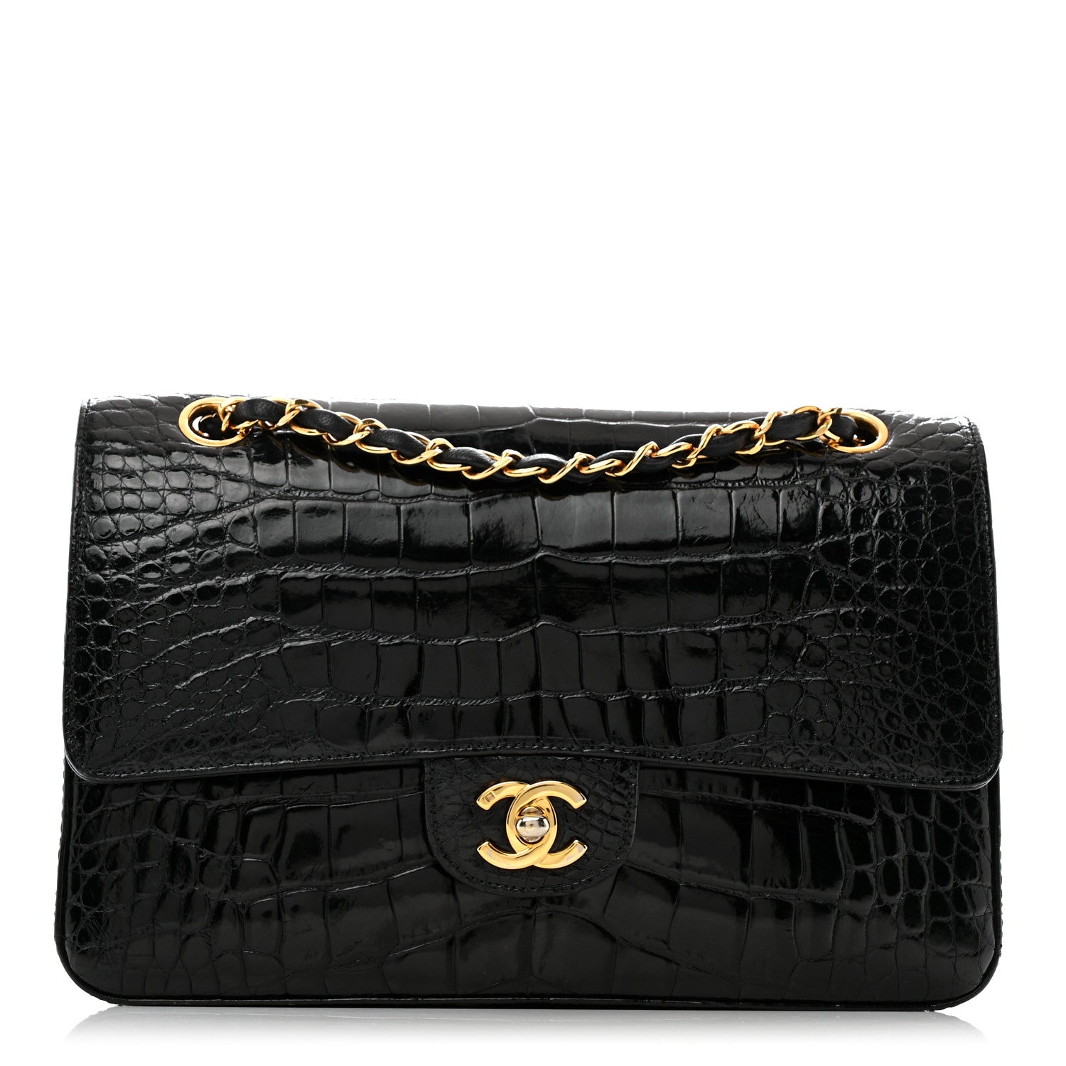 Chanel Alligator Medium Double Flap Black 1 of 15