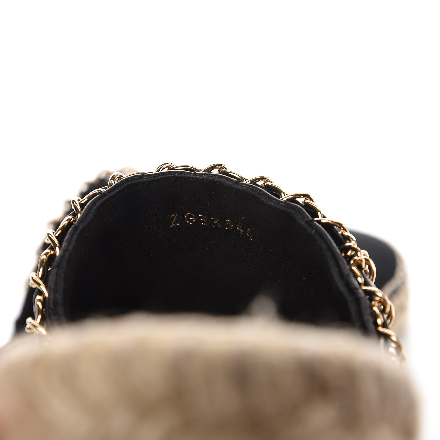 Chanel Lambskin Grosgrain Quilted CC Chain Espadrille Mules 39 Black 8 of 9