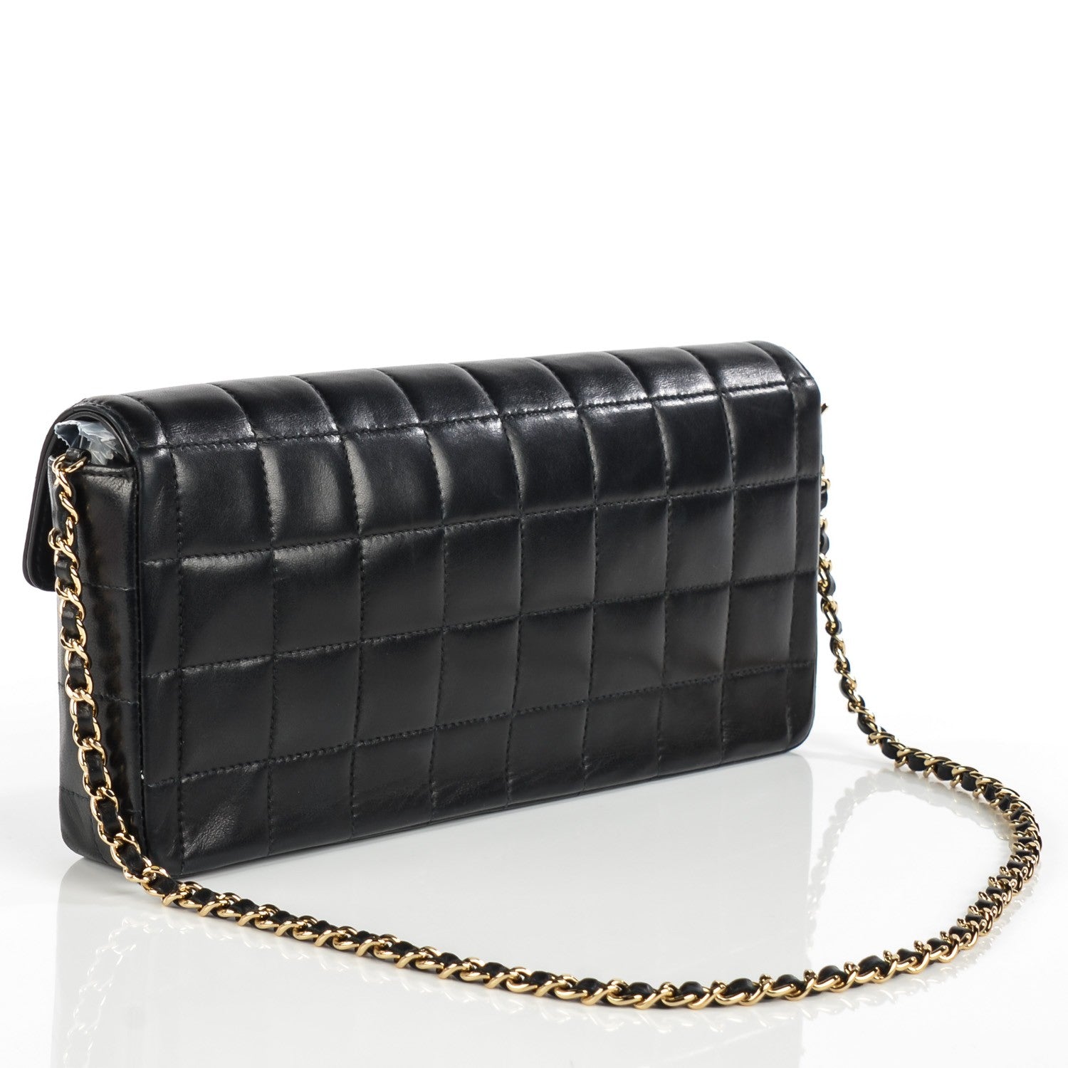 Chanel Lambskin Quilted East West Chocolate Bar Flap Black 3 of 8