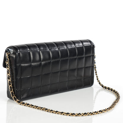 Chanel Lambskin Quilted East West Chocolate Bar Flap Black 3 of 8