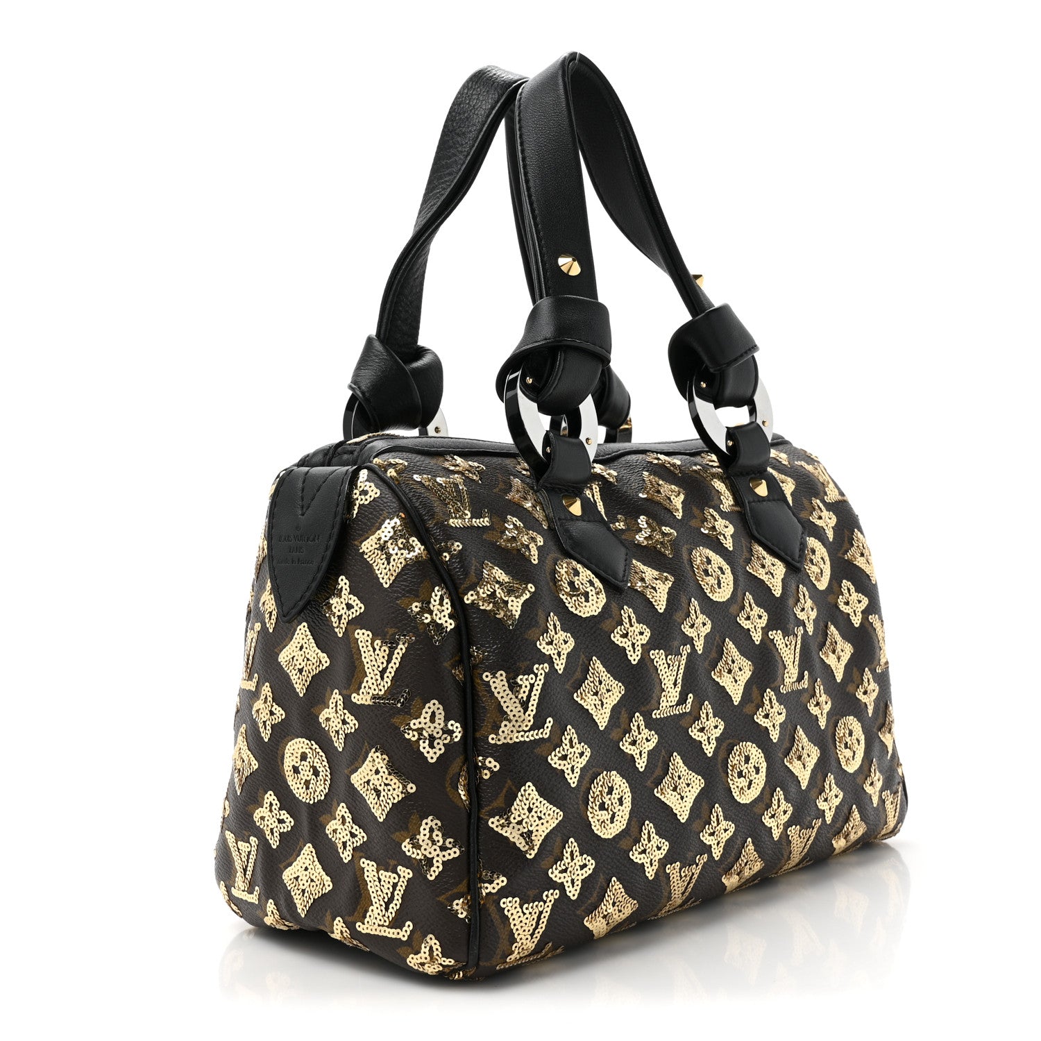 Louis Vuitton Monogram Sequins Eclipse Speedy 28 Gold 3 of 13
