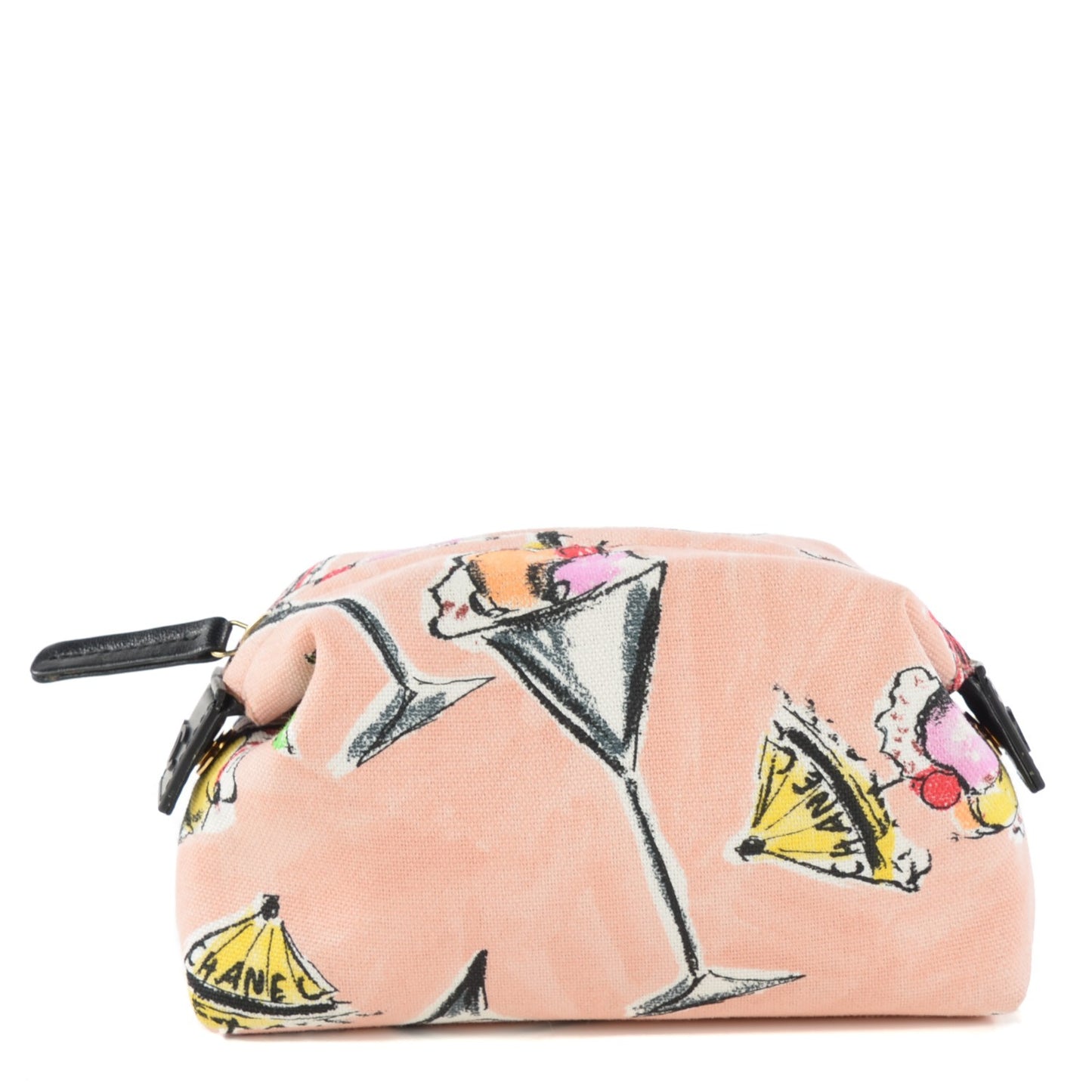 Cotton Canvas Cosmetic Pouch Pink