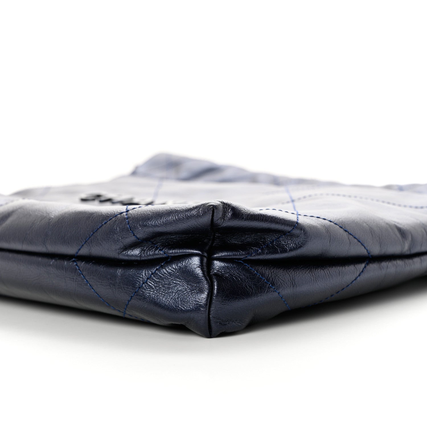 Chanel Metallic Calfskin Quilted Chanel 22 Navy Blue 10 of 10