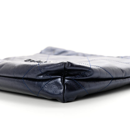 Chanel Metallic Calfskin Quilted Chanel 22 Navy Blue 10 of 10