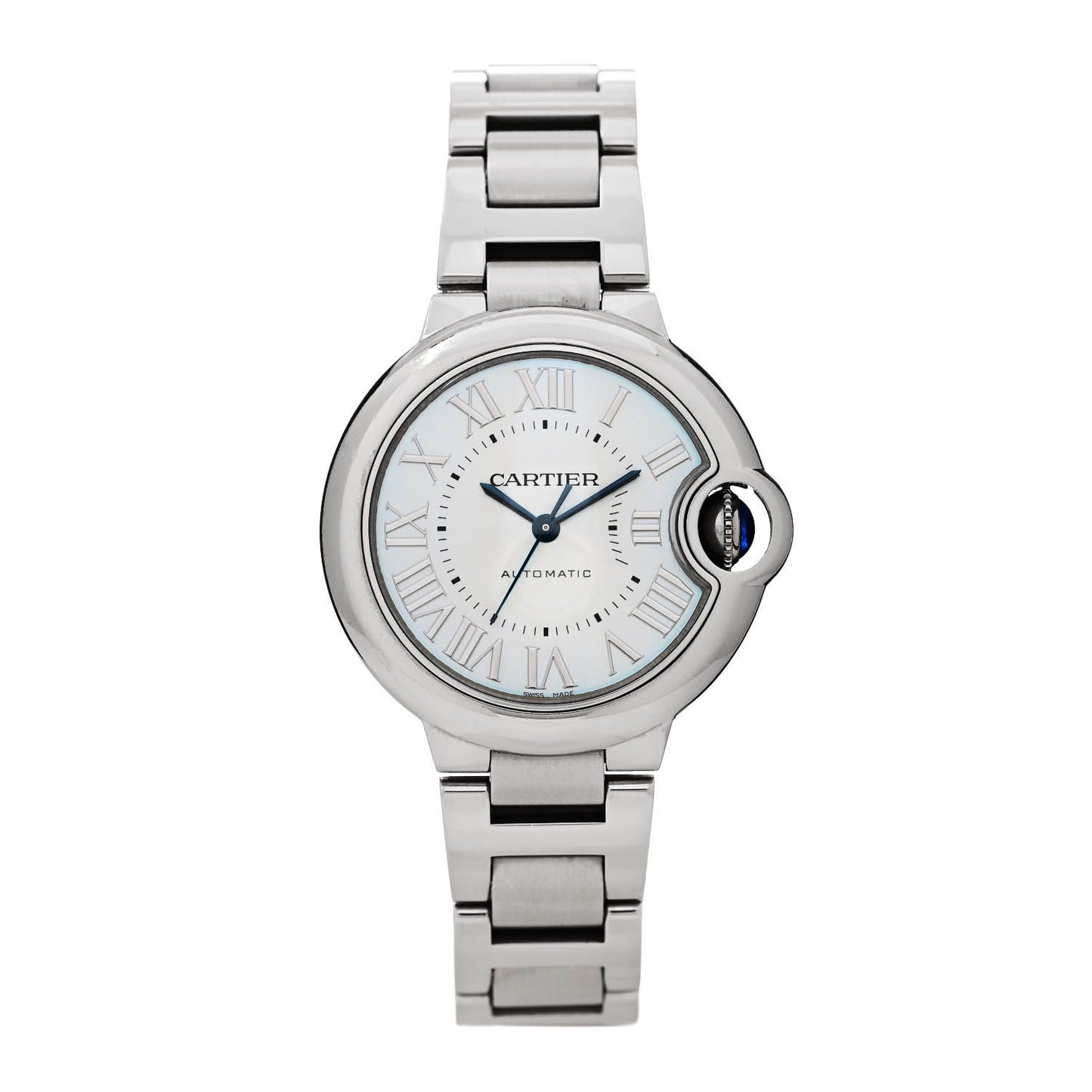 Stainless Steel 33mm Ballon Bleu De Cartier Automatic Watch Ice Blue