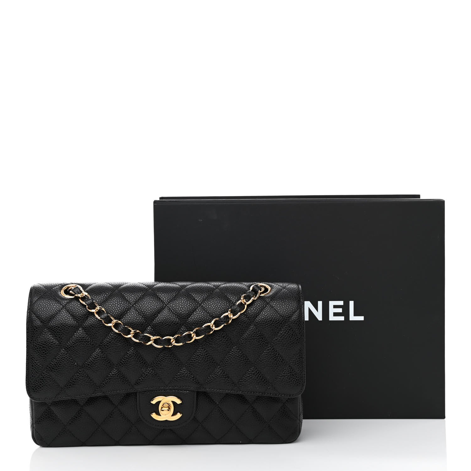 Chanel Caviar Quilted Medium Double Flap Black 14 of 14