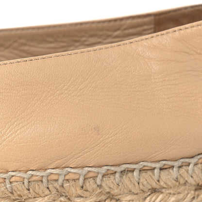 Chanel Lambskin CC Espadrilles 37 Beige Black 11 of 15