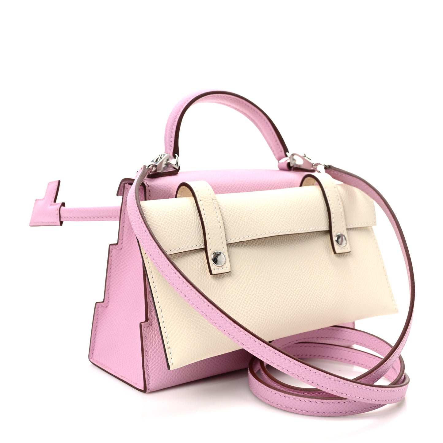 Epsom Quelle Idole Picto Kelly Doll Handbag Mauve Sylvestre