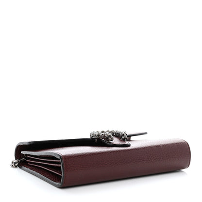 Gucci Dollar Calfskin Crystal Mini Dionysus Chain Wallet Vintage Bordeaux 4 of 13