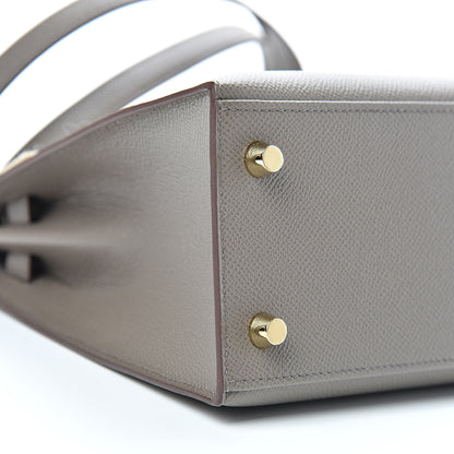 Hermes Epsom Kelly Sellier 25 Etain 8 of 10
