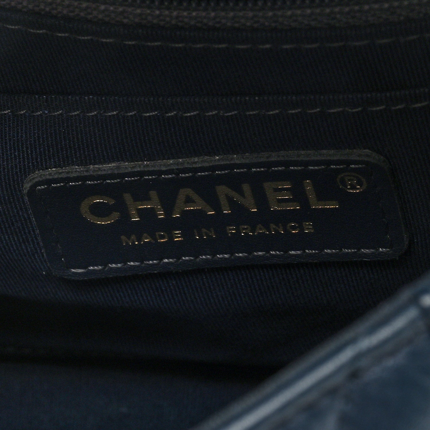 Chanel Calfskin Quilted Medium Daily Chevron Flap Navy Blue 6 of 10