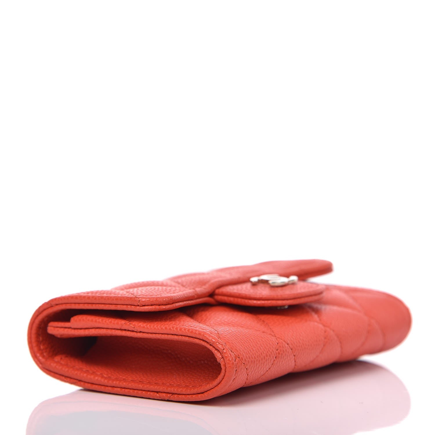Chanel Caviar Quilted Flap Card Holder Red 4 of 9