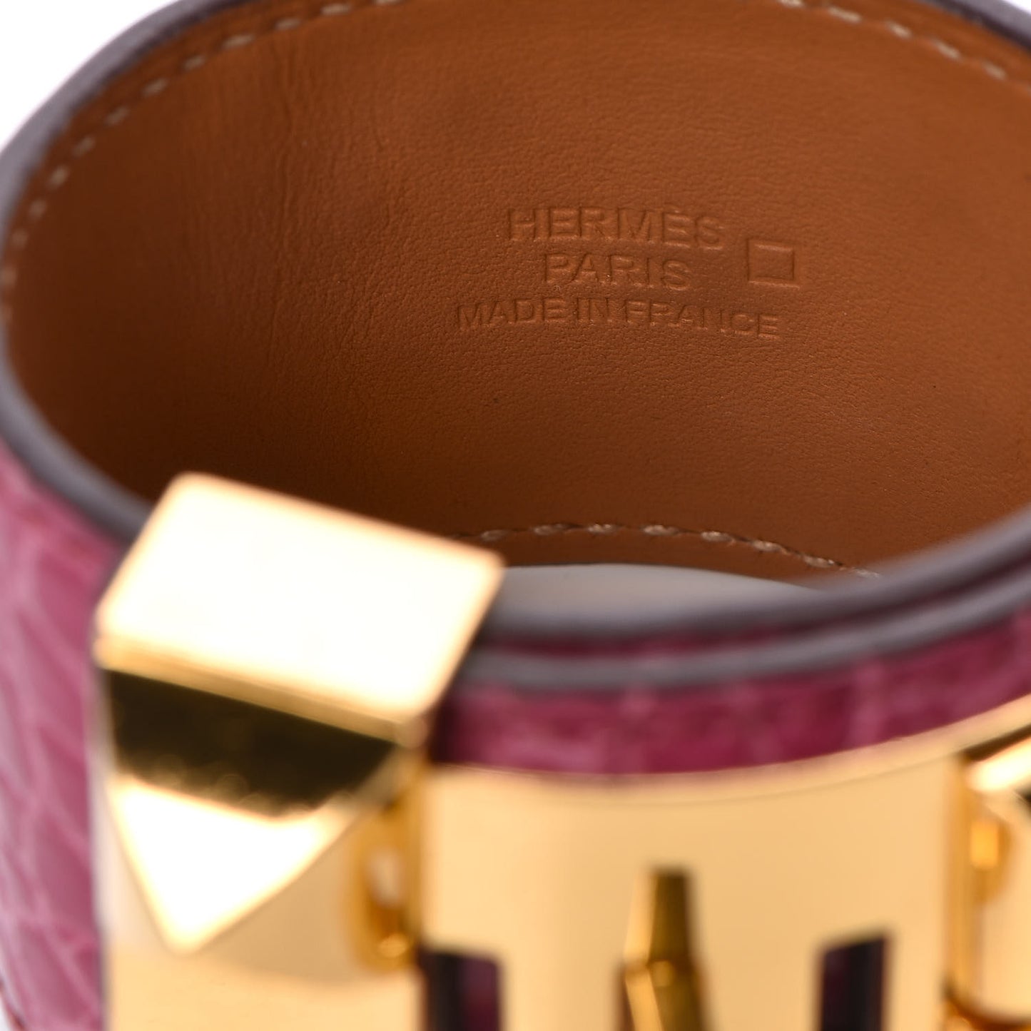 Shiny Alligator Collier De Chien CDC Bracelet S Fuchsia