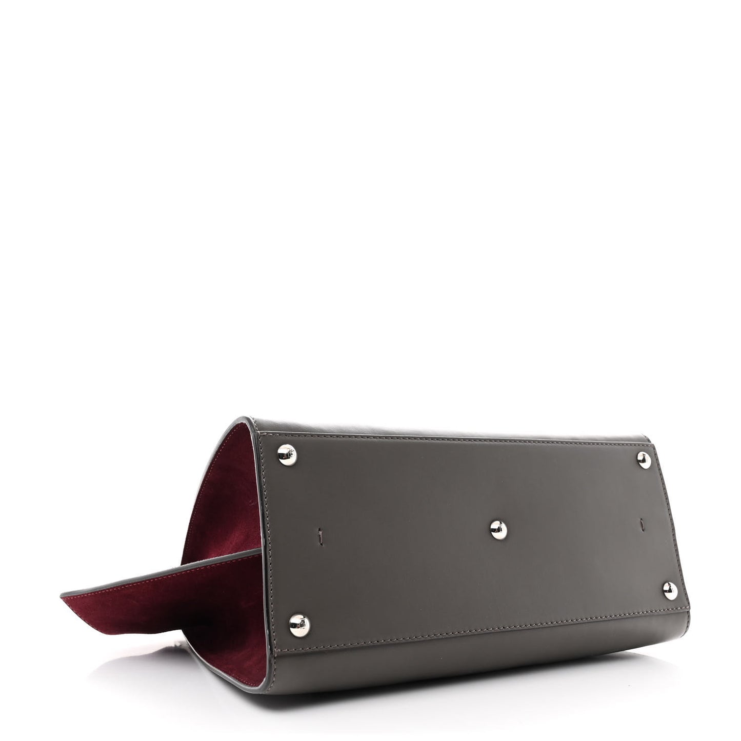 Vitello Dolce Century Petite 3Jours Tote Carbone Bordeaux