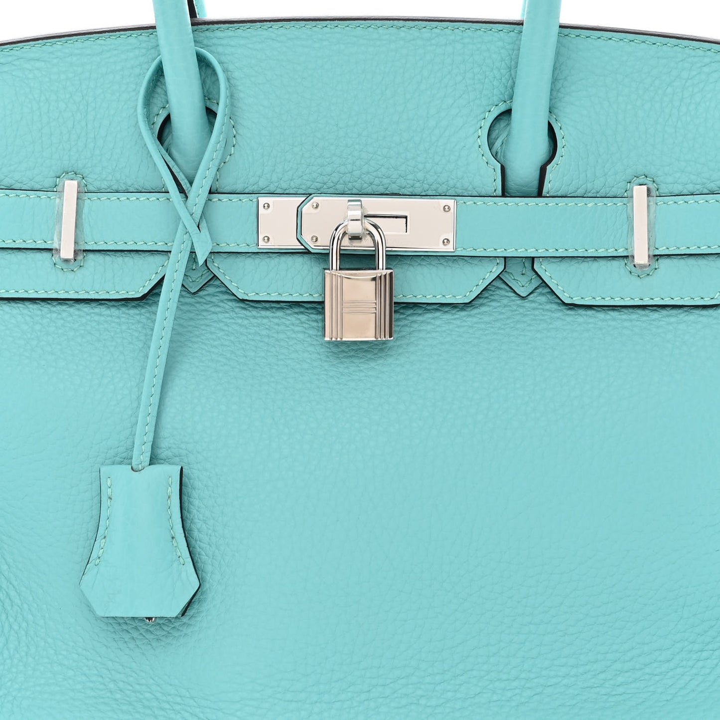 Taurillon Clemence Birkin 30 Bleu Atoll