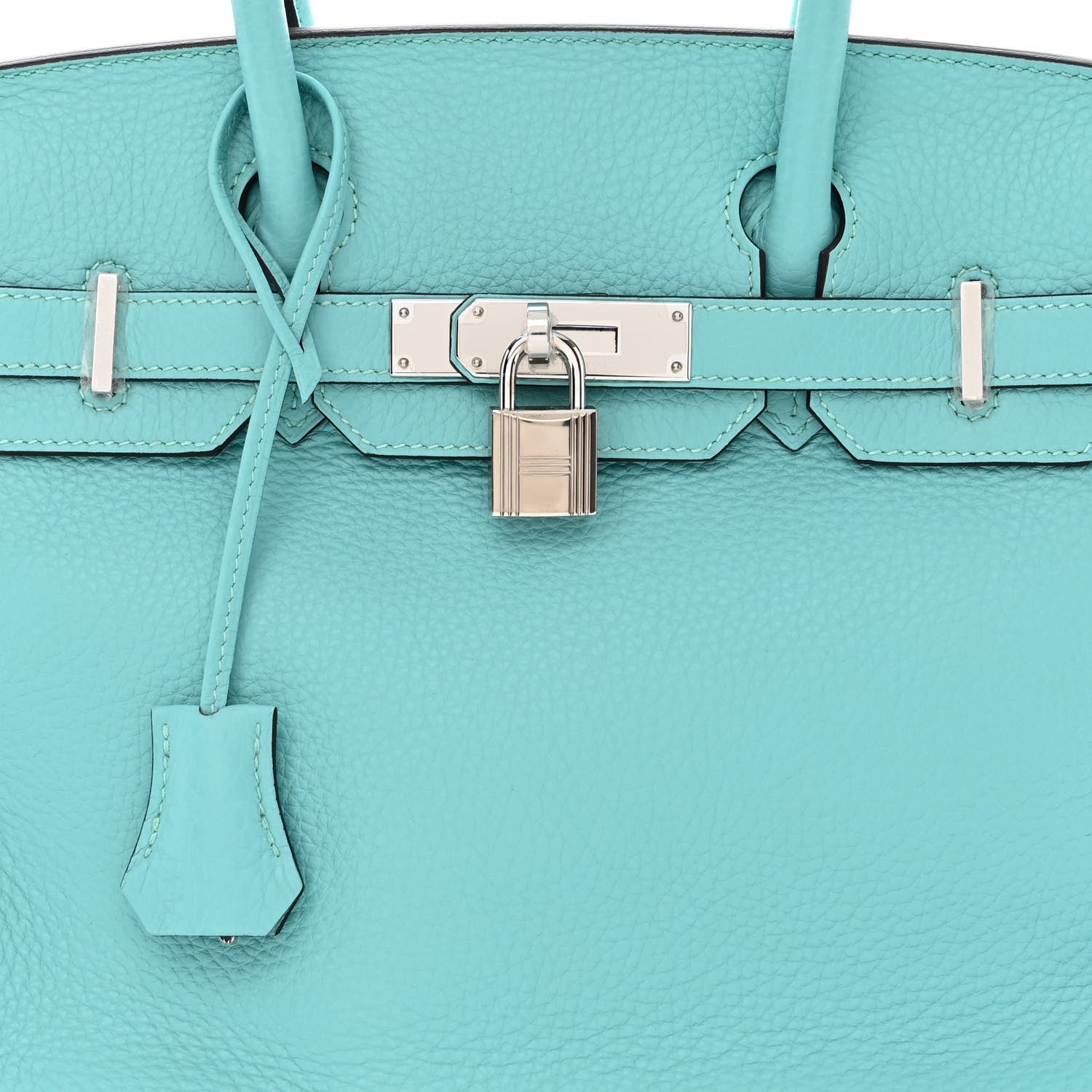 Hermes Taurillon Clemence Birkin 30 Bleu Atoll 7 of 9