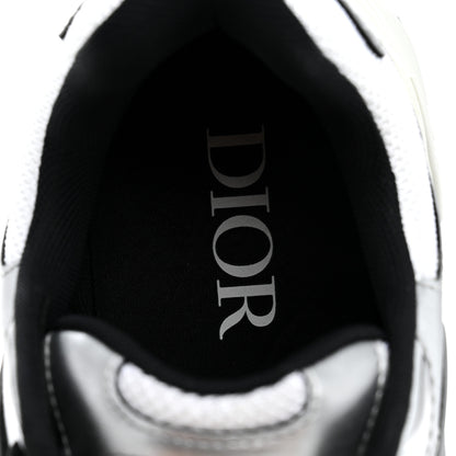 Christian Dior Technical Mesh Calfskin Mens B30 Sneakers 42 Silver Black White 9 of 11