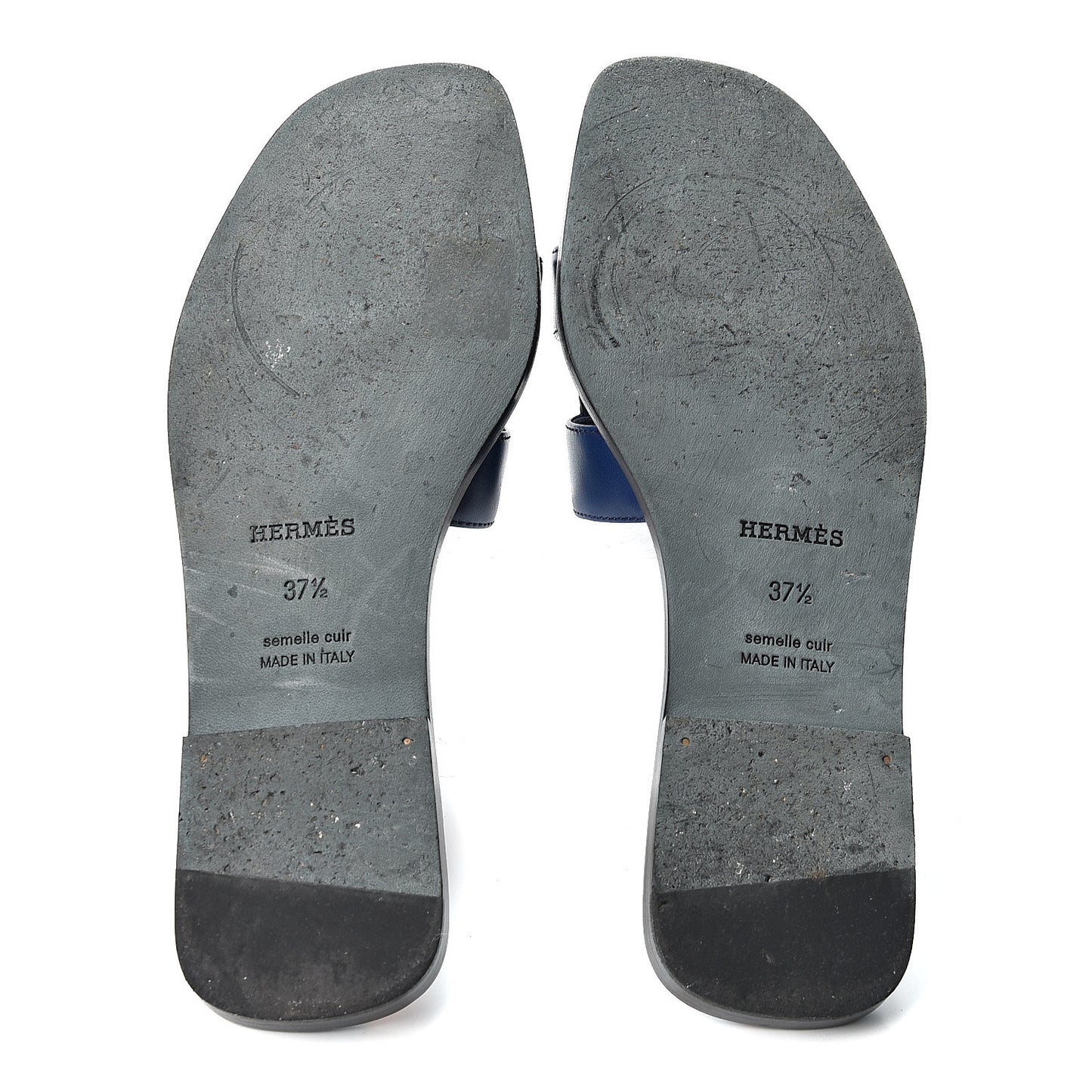 Calfskin Oran Sandals 37.5 Bleu