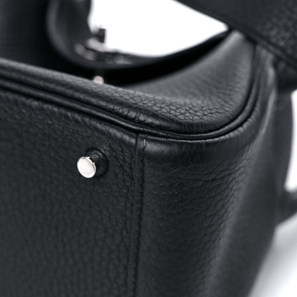 Hermes Taurillon Clemence Mini Lindy 20 Black 7 of 9