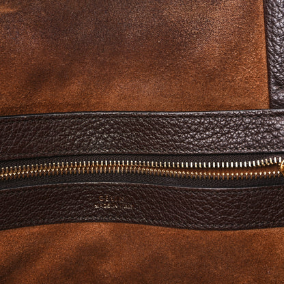 Celine Soft Grained Calfskin Small Belt Cabas Phantom Brown 6 of 11