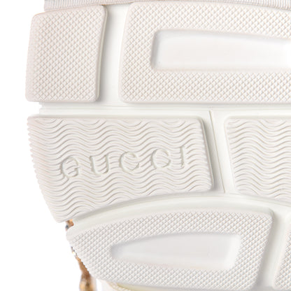 Gucci X SEGA Mesh Calfskin Suede Removable Crystals Womens Flashtrek Sneakers 37.5 Great White 6 of 7
