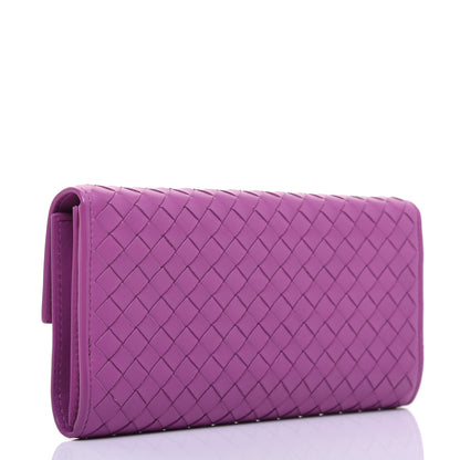 Bottega Veneta Nappa Intrecciato Continental Flap Wallet Peony 3 of 12