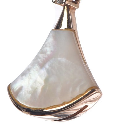 Bulgari 18K Rose Gold Diamond Mother of Pearl Small Divas' Dream Pendant Necklace 8 of 9