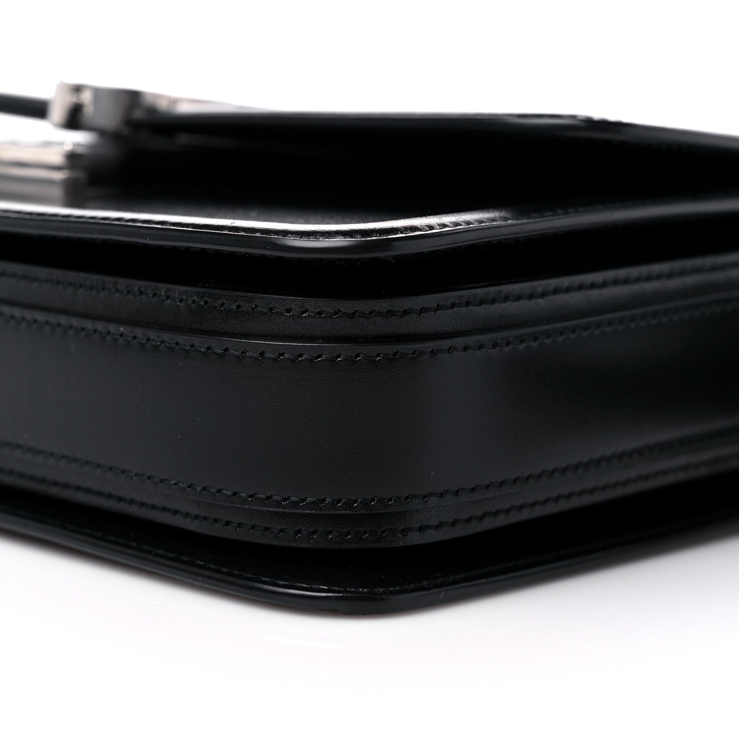 Saint Laurent Box Calfskin Monogram Medium Solferino Satchel Black 8 of 9