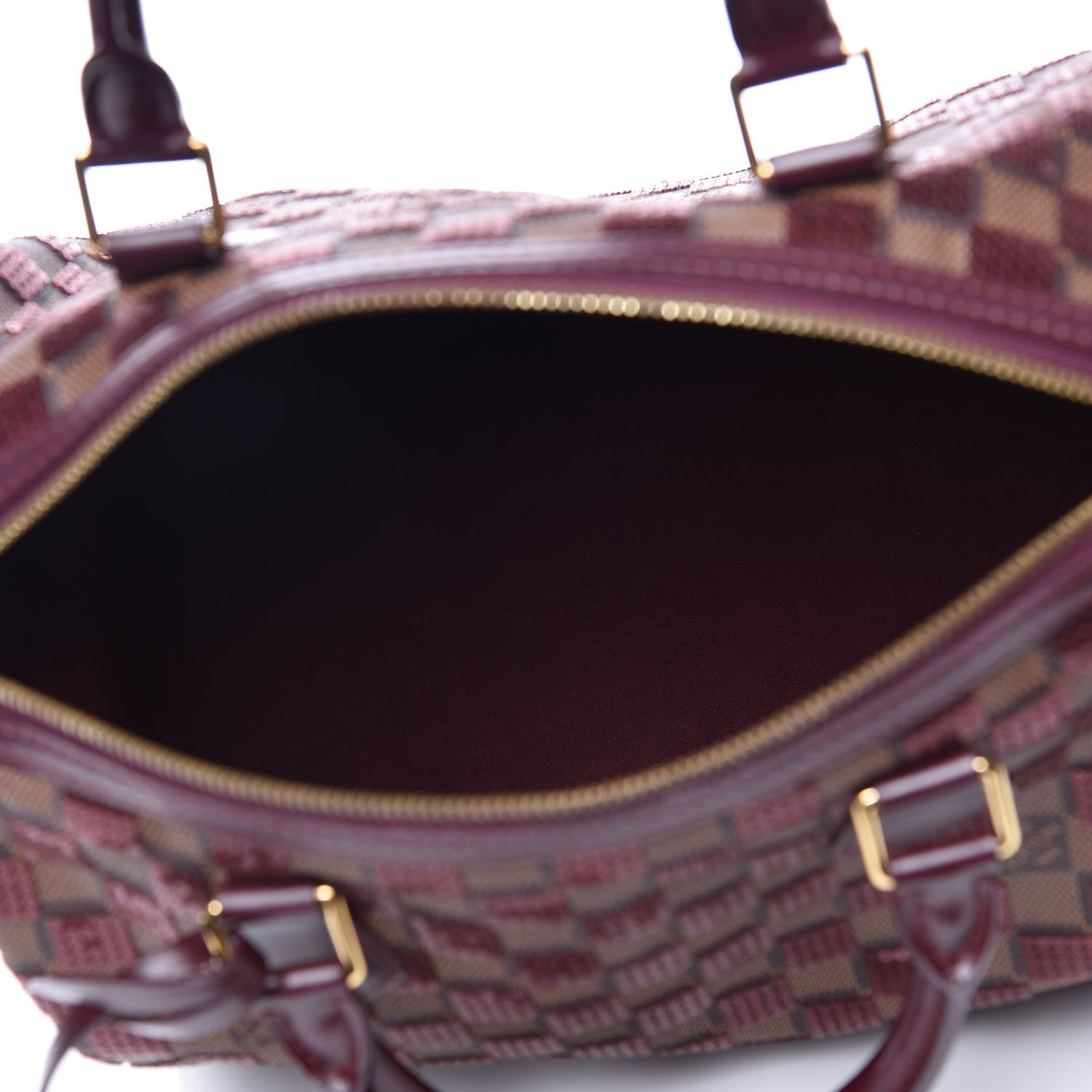 Louis Vuitton Damier Paillettes Speedy 30 Rouge 5 of 9