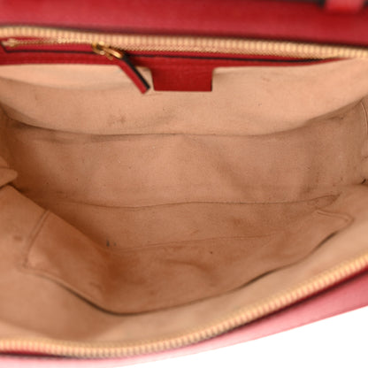 Gucci GG Supreme Monogram Flora Web Small Ophidia Top Handle Shoulder Bag Hibiscus Red 5 of 17