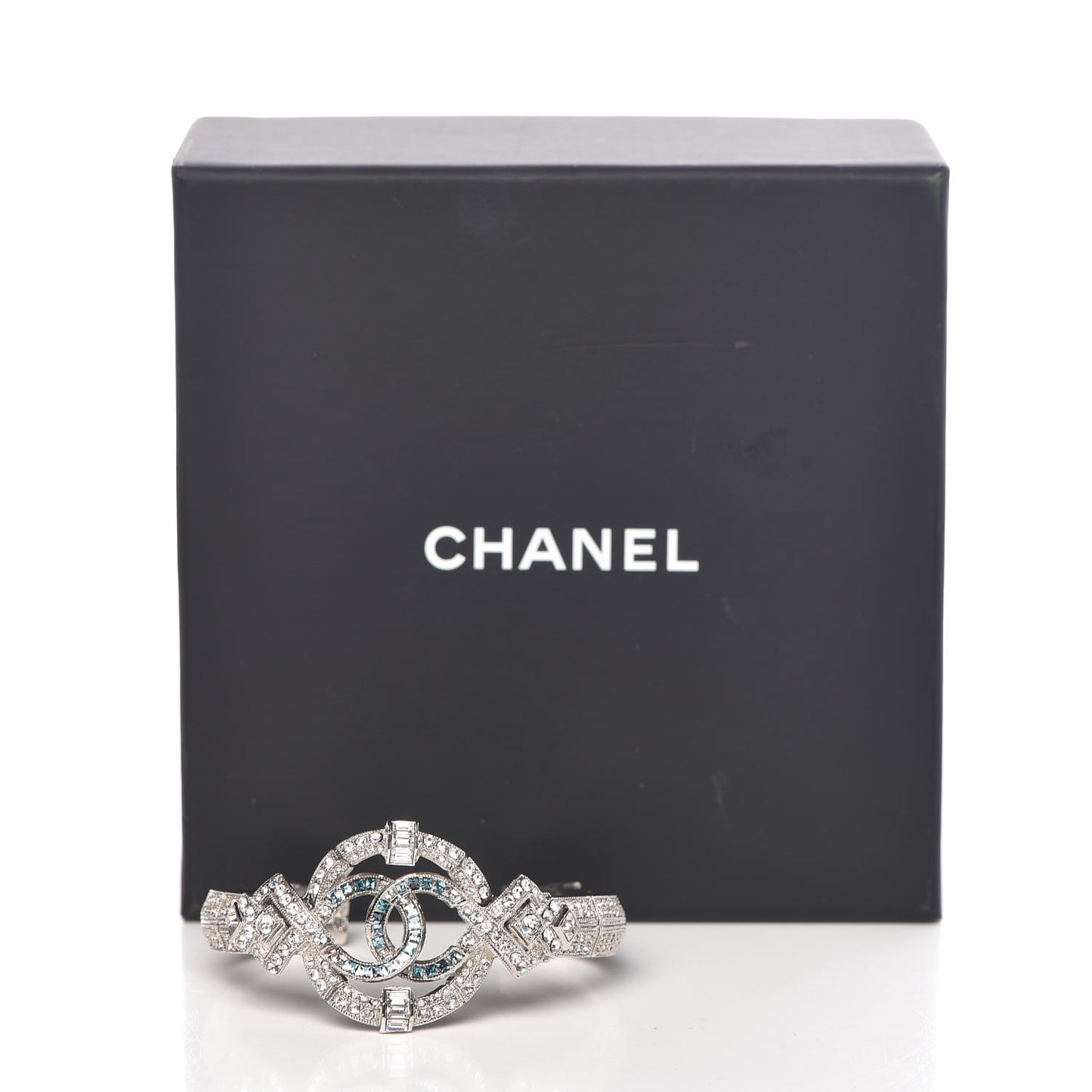 Baguette Crystal CC Bangle Blue Silver