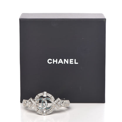 Chanel Baguette Crystal CC Bangle Blue Silver 5 of 5