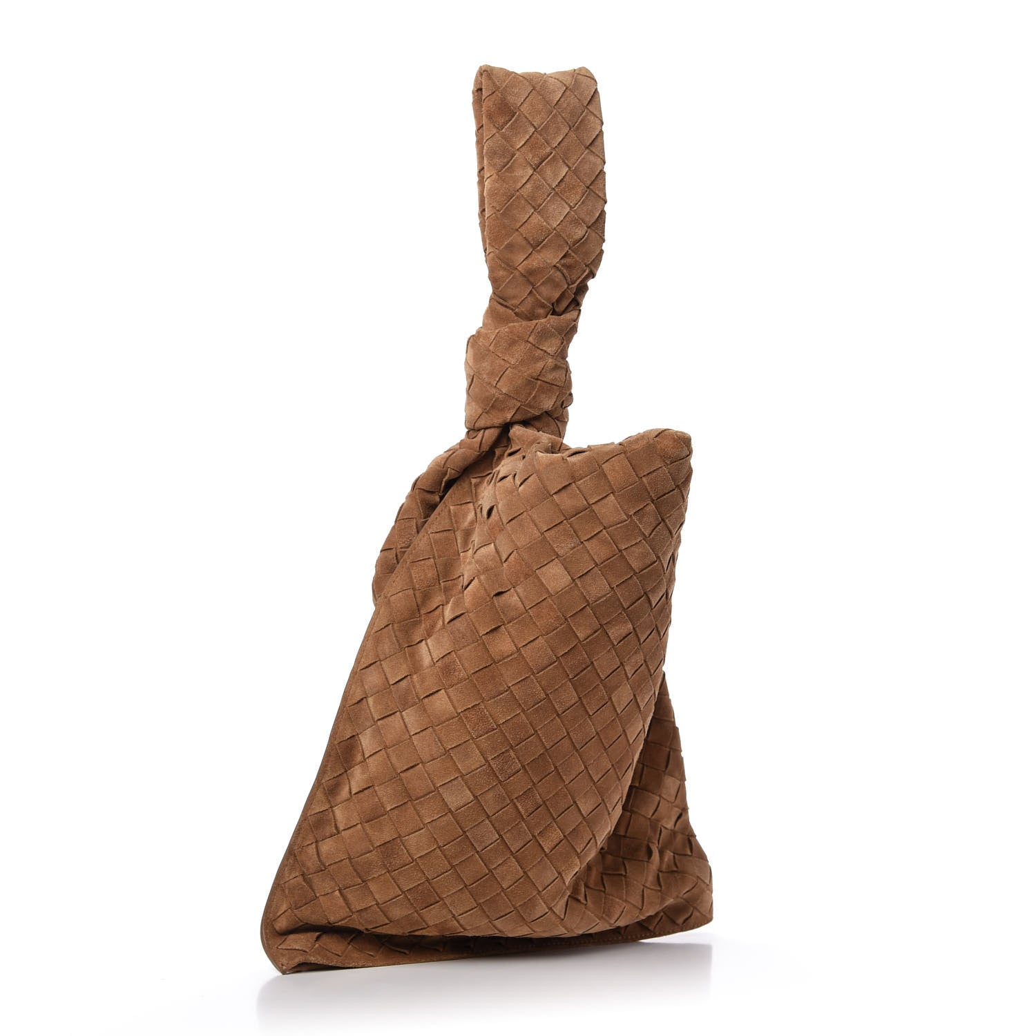 Bottega Veneta Suede Intrecciato BV Twist Caramel 3 of 10