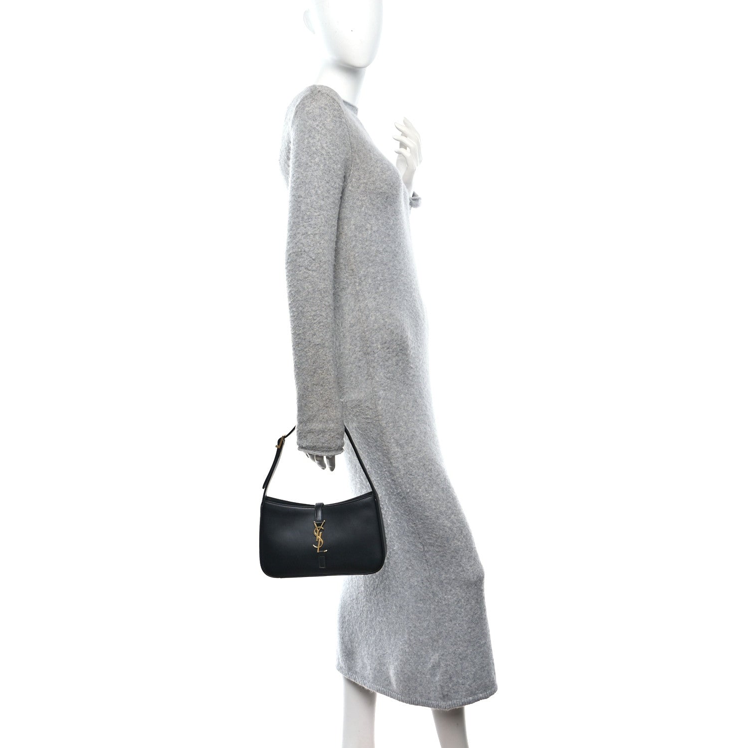 Saint Laurent Smooth Calfskin Le 5 A 7 Hobo Black 2 of 11
