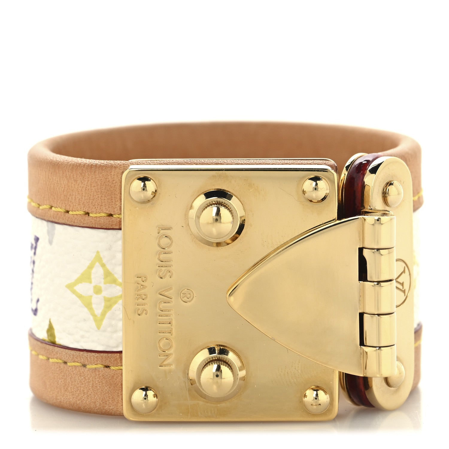Louis Vuitton Monogram Multicolor S Lock Bracelet White 1 of 12