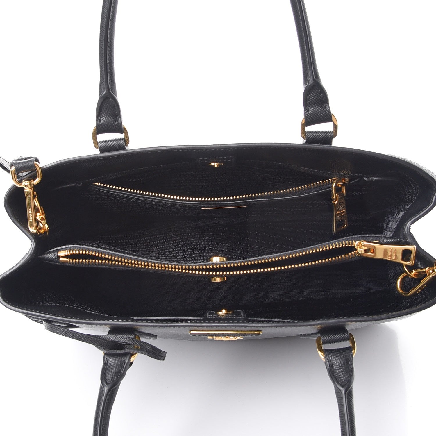 Prada Saffiano Lux Small Tote Nero Black 5 of 9