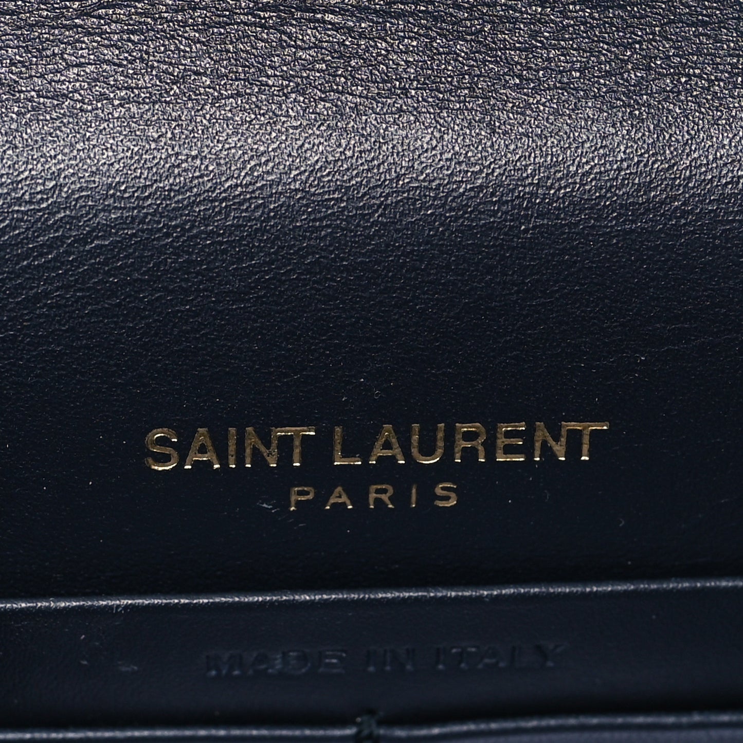 Smooth Calfskin Classic Monogram Kate Tassel Chain Wallet Marine
