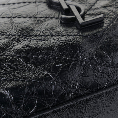 Saint Laurent Crinkled Calfskin Matelasse Monogram Niki Shoulder Bag Black 8 of 10