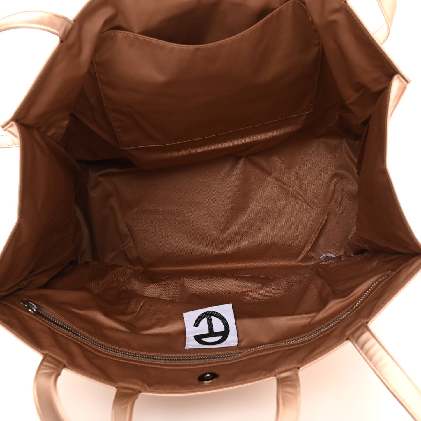 Metallic Vegan Leather Large Shopping Bag