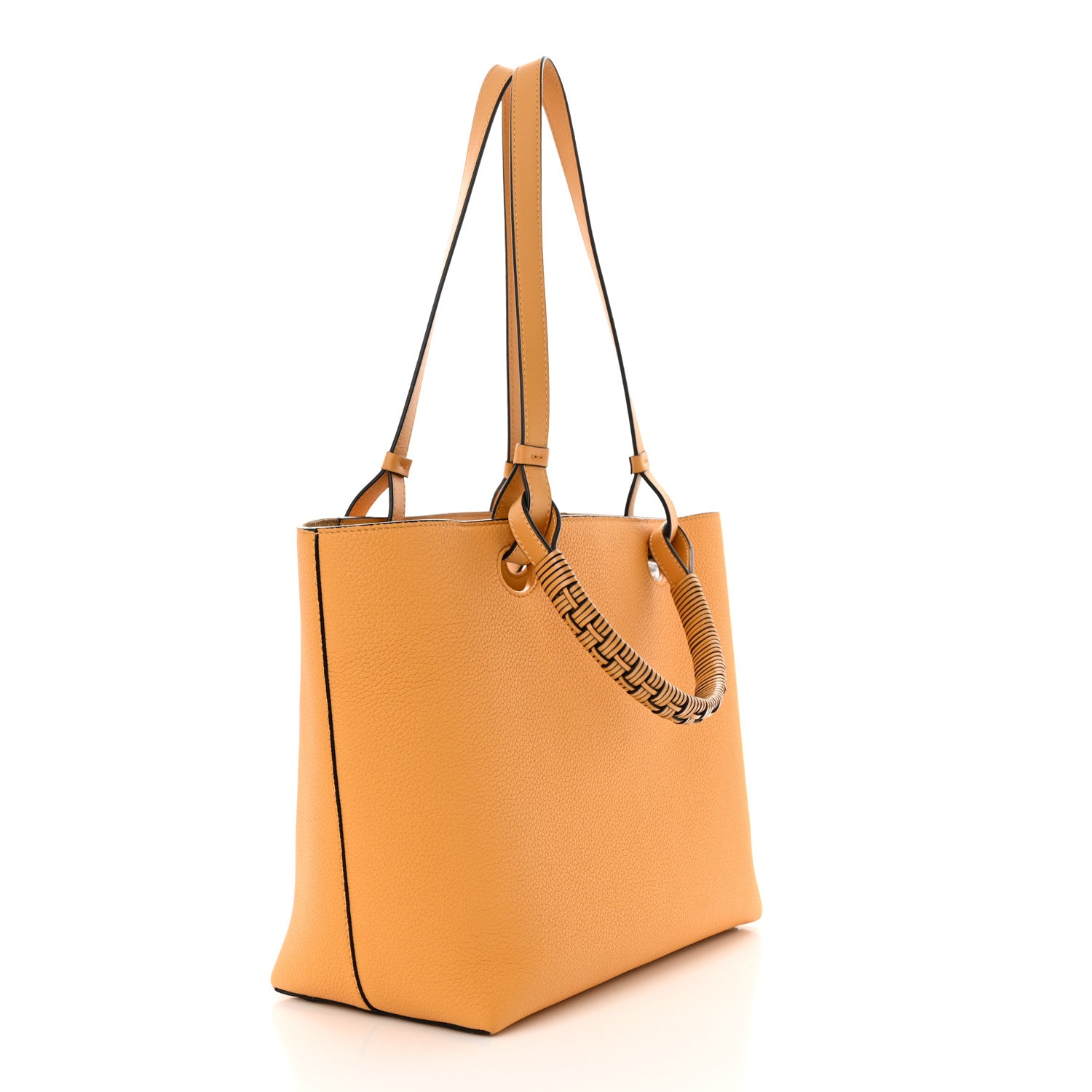 Loewe Grained Calfskin Small Anagram Tote Saffron Yellow 3 of 12