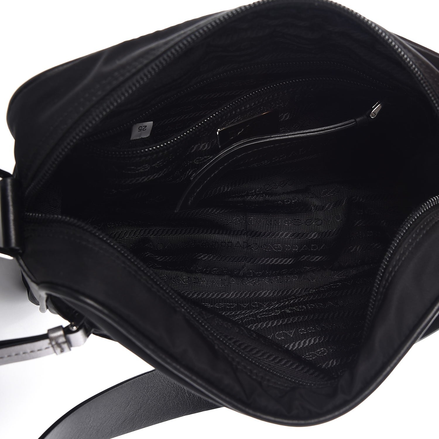 Prada Tessuto Nylon Studded New Vela Shoulder Bag Black 5 of 8