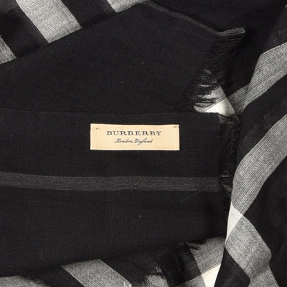 Burberry Cashmere Giant Check Lightweight Scarf Grey 3 of 4