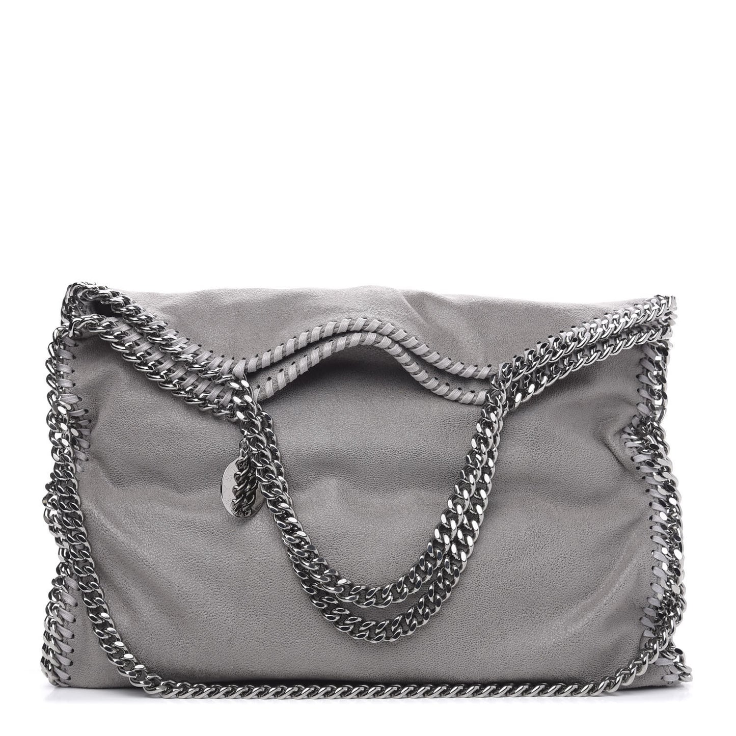Shaggy Deer Falabella Fold Over Tote Grey